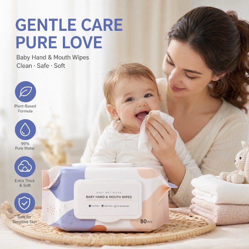 Skincare Newborn - Lingettes pour bébé douces, non tissées,