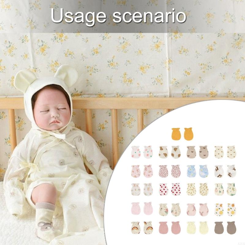 Skincare Newborn - Mitaines en coton pour nouveau-nés, 1